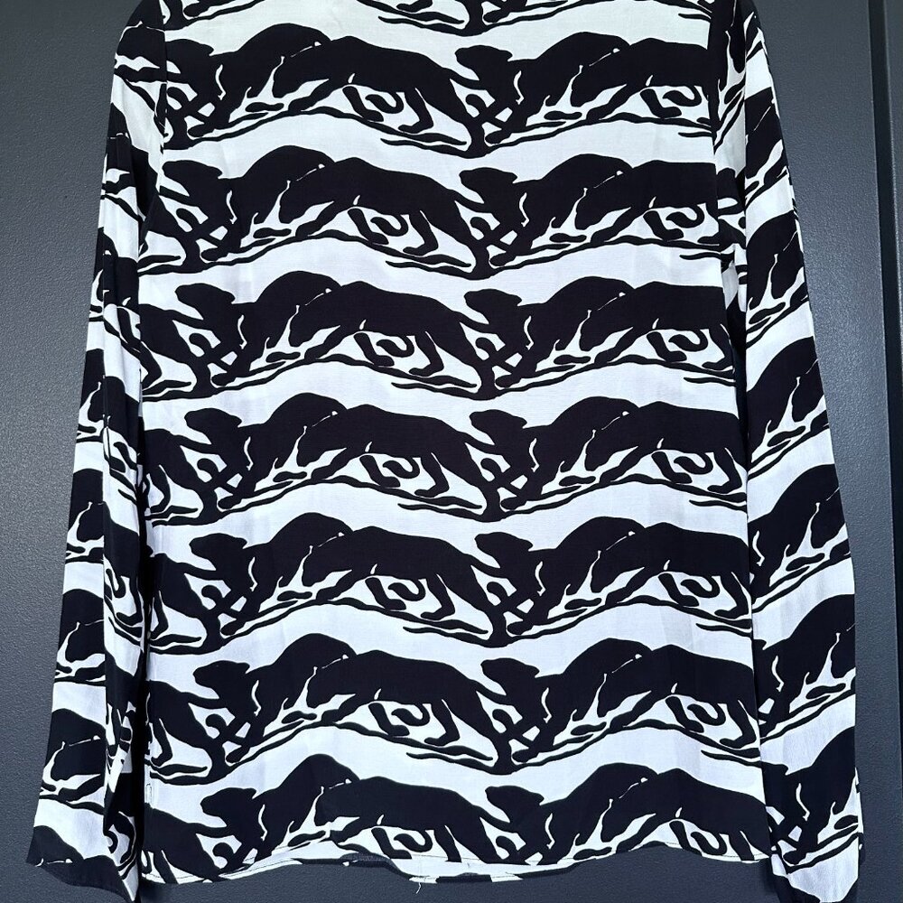 NWT | The Kooples | Panther Print Long Sleeve Blouse - Picture 9 of 12